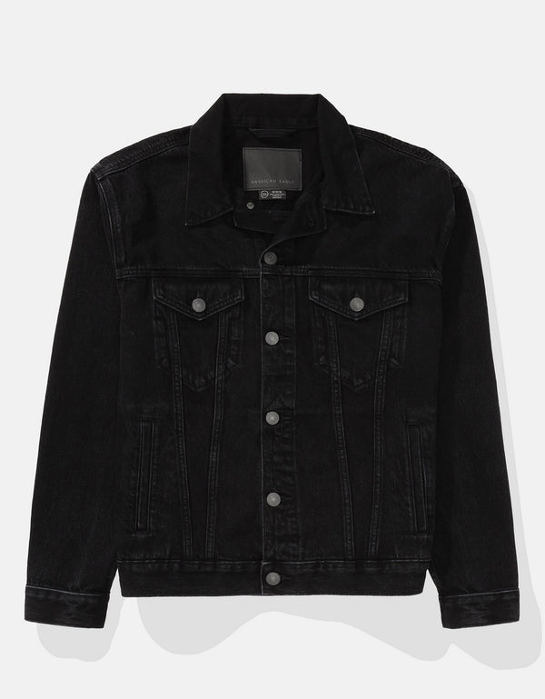 Casaca Denim de mezclilla para hombre. - Negro