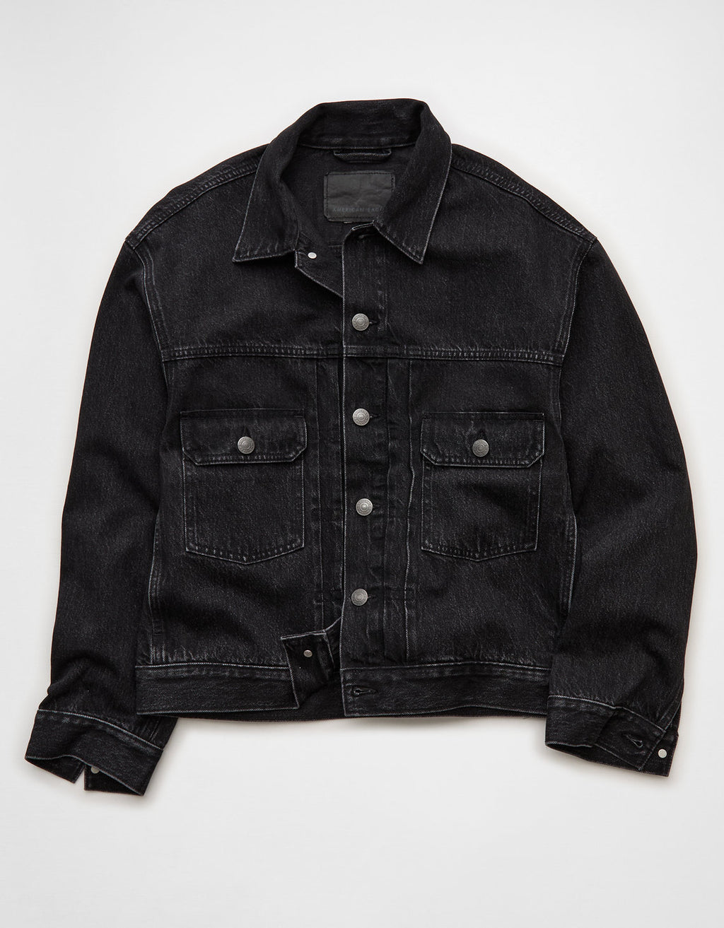 Chaqueta Trucker en Denim Ae - Negro 0106_1845_001_f