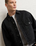 Chaqueta Trucker en Denim Ae - Negro 0106_1845_001_of