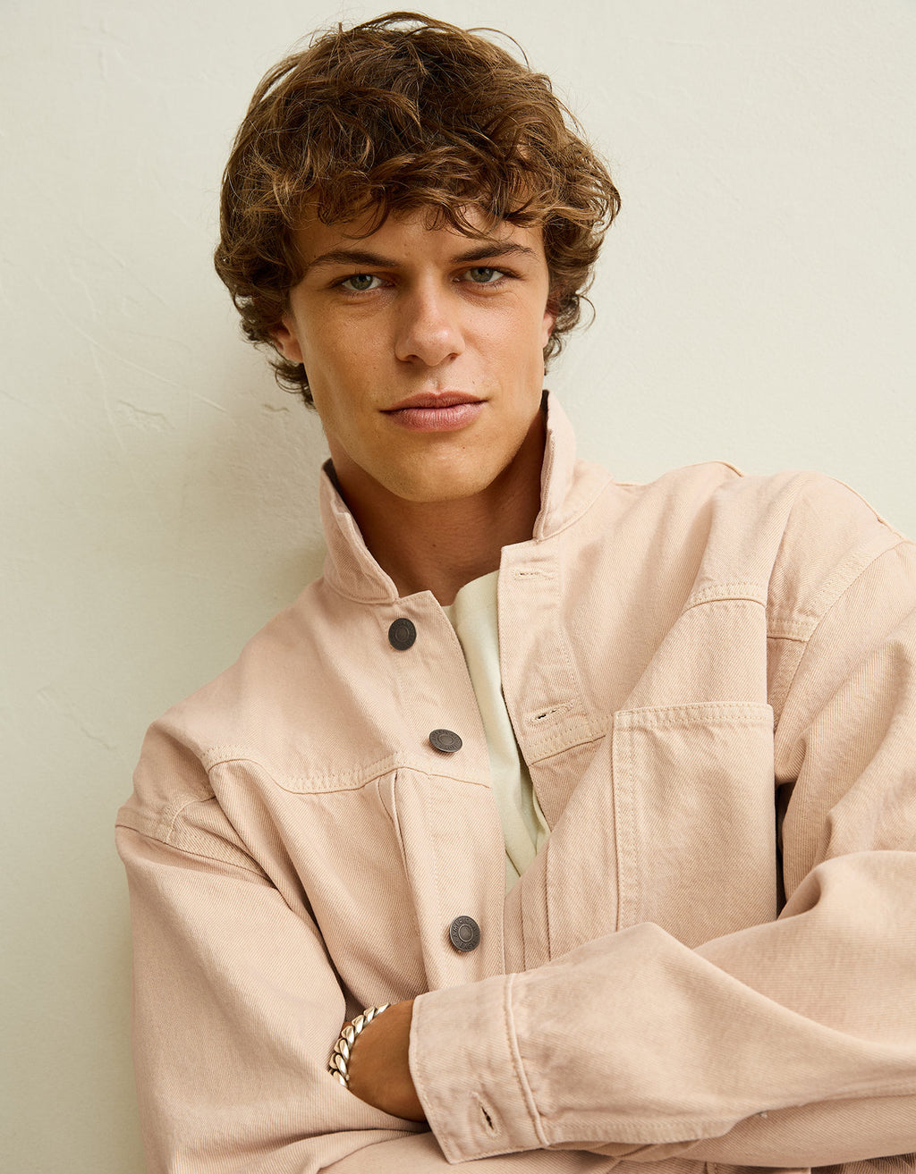 Chaqueta Denim de mezclilla para hombre. - Rosa 0106_1922_615_d2