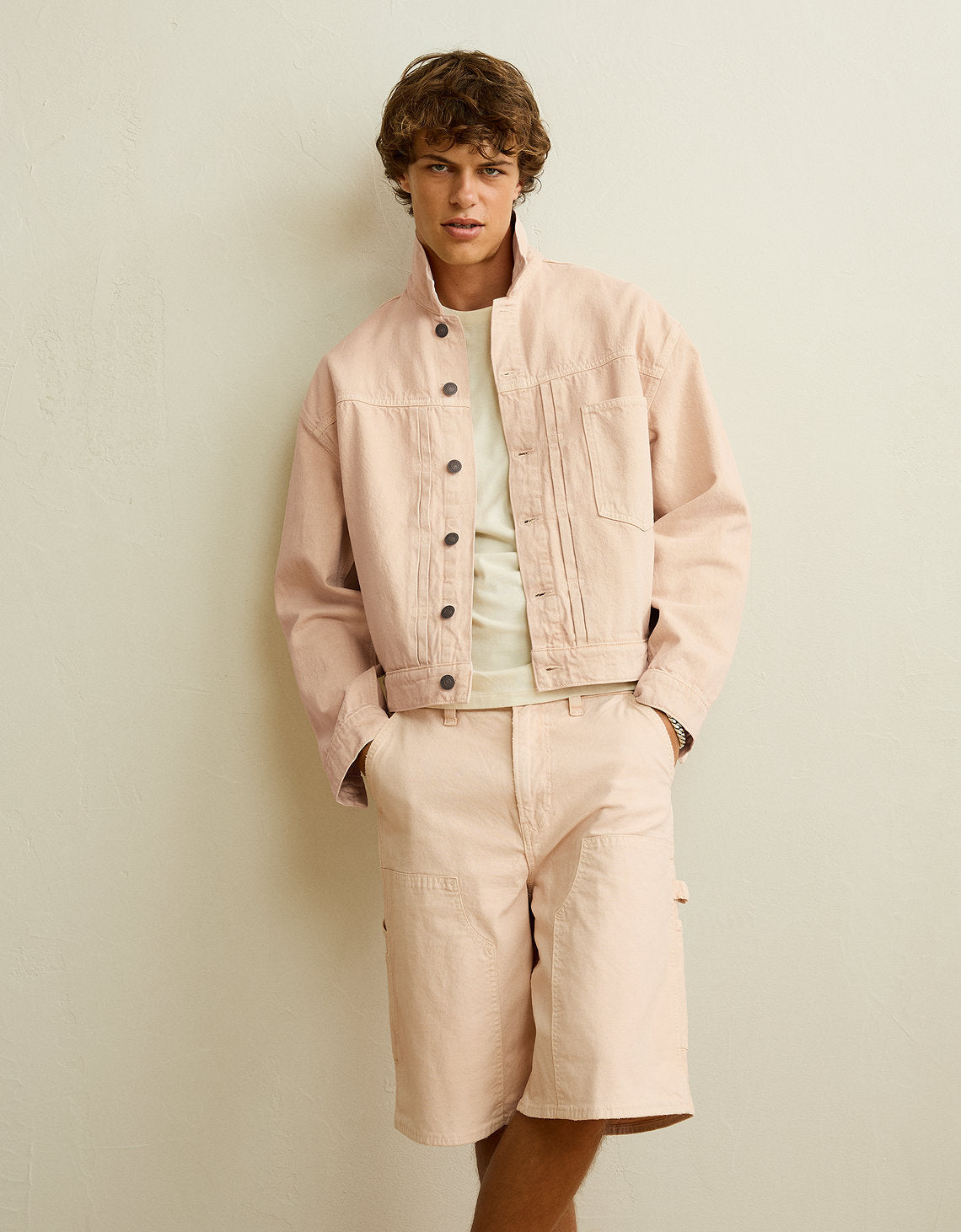 Chaqueta Denim de mezclilla para hombre. - Rosa 0106_1922_615_of
