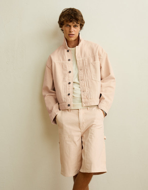Chaqueta Denim de mezclilla para hombre. - Rosa