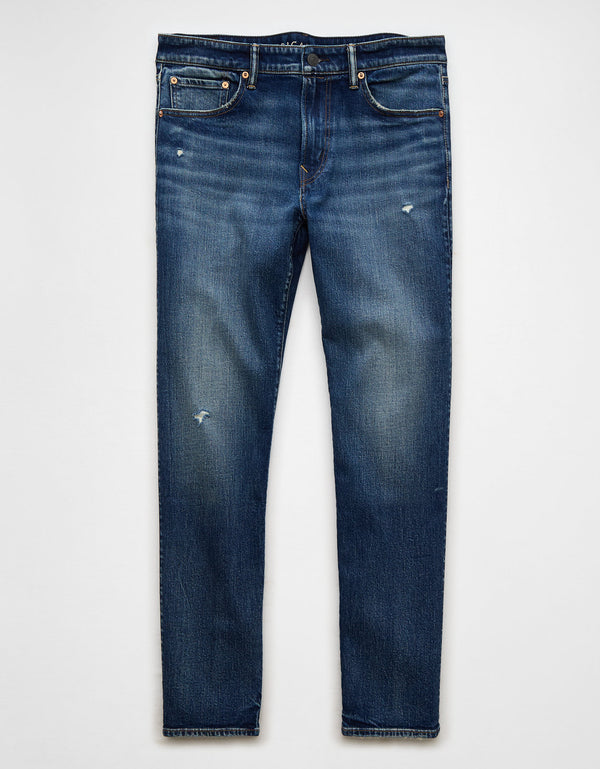 Jean Slim Straight bota recta Hombre AE - Azul