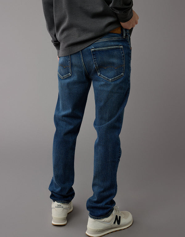 Jean Slim Straight bota recta Hombre AE - Azul