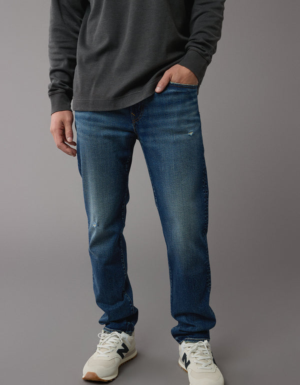 Jean Slim Straight bota recta Hombre AE - Azul