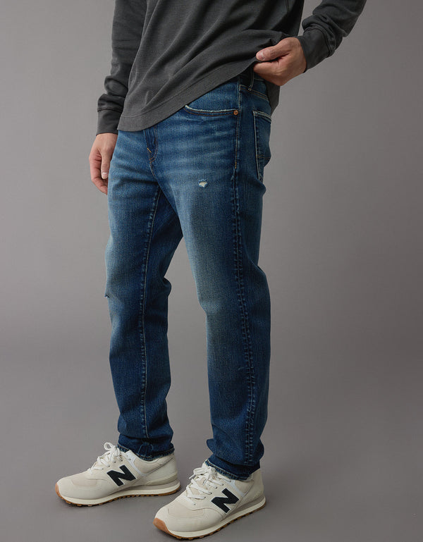 Jean Slim Straight bota recta Hombre AE - Azul