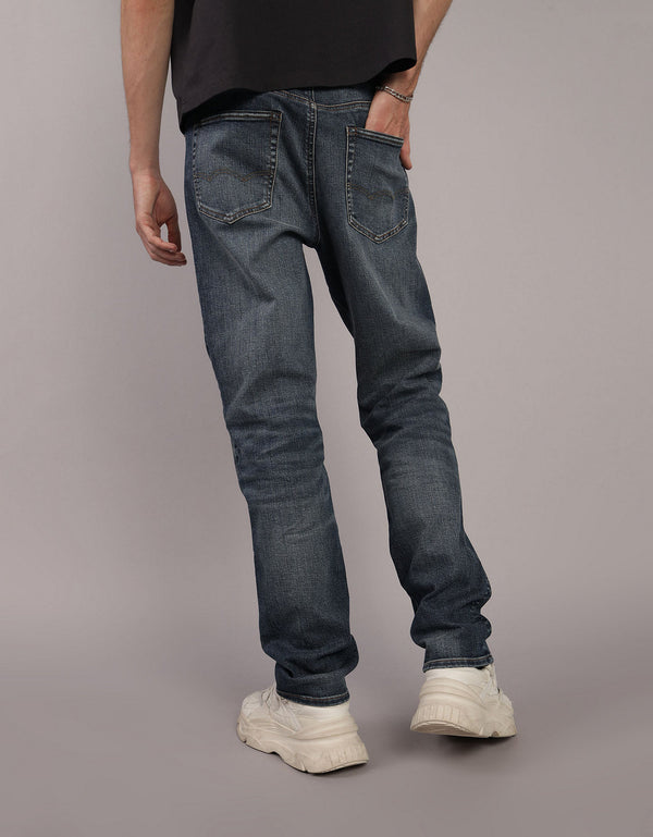 Jean slim bota recta de hombre AE - Azul