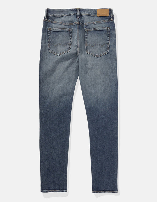 Jean Slim con Desgaste Hombre AE - Azul