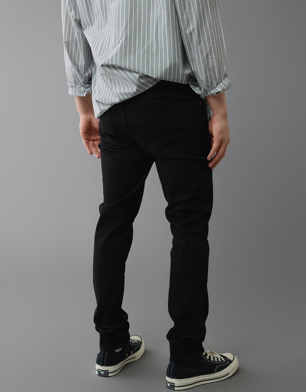 Jean Slim Ae FLEX+ - Negro 0117_6980_055_ob