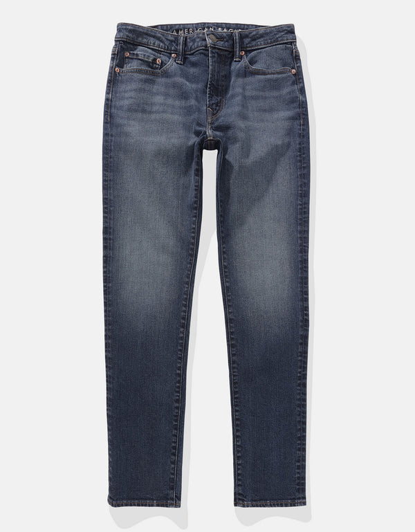 Jean Slim corte recto de hombre AE - Azul