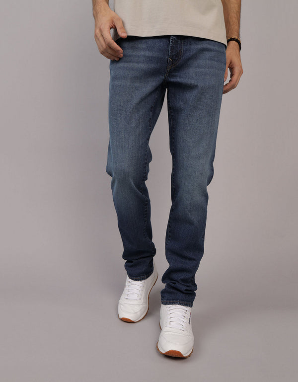 Jean Slim corte recto de hombre AE - Azul