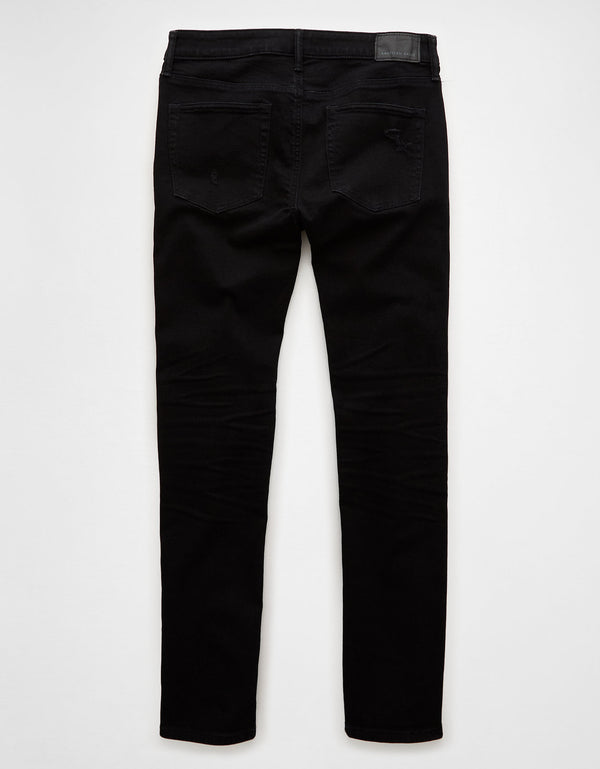Jeans Slim Ripped Ae FLEX+ - Negro
