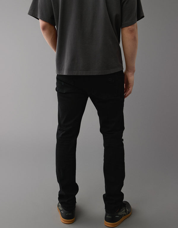 Jeans Slim Ripped Ae FLEX+ - Negro