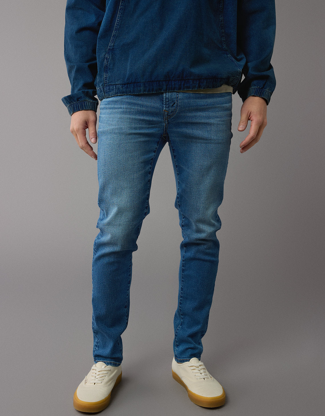 Jean AE ajustado de hombre - Azul 0119_6958_414_of