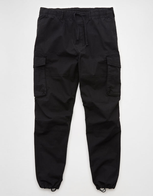 Pantalón Cargo Flex Holgado para Hombre - Negro