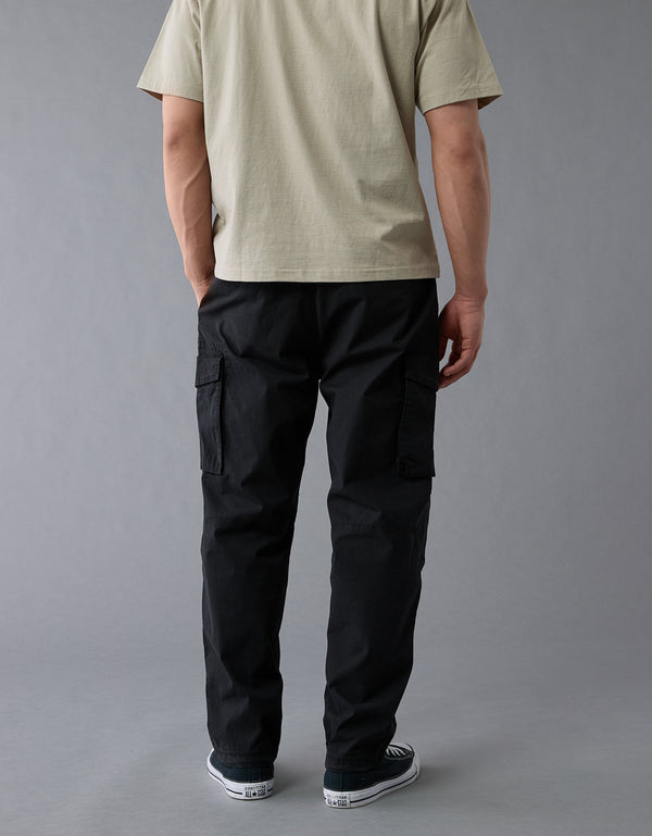 Pantalón Cargo Flex Holgado para Hombre - Negro