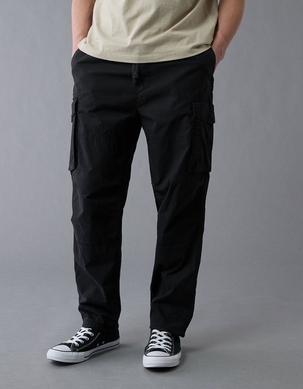 Pantalón Cargo Flex Holgado para Hombre - Negro 0123_5057_064_of