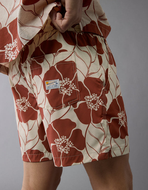 Short de baño con estampado de hombre AE - Rojo
