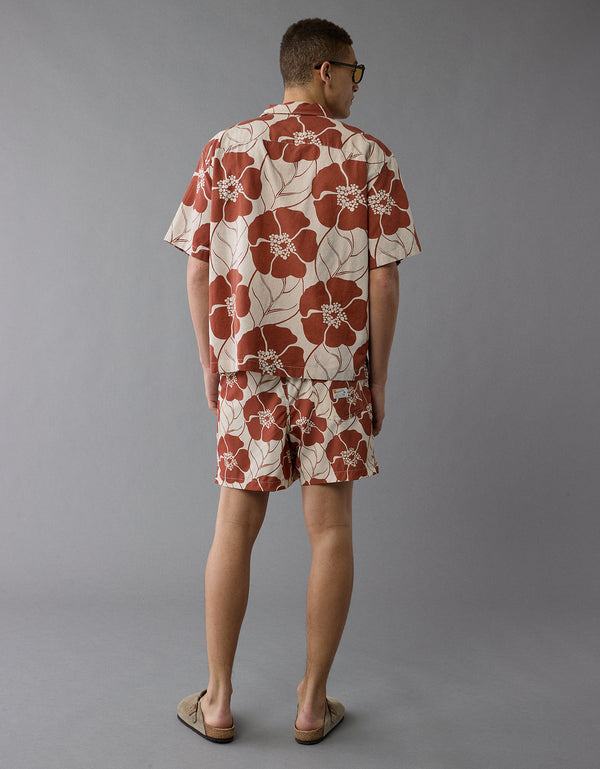 Short de baño con estampado de hombre AE - Rojo