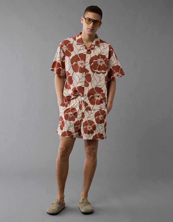 Short de baño con estampado de hombre AE - Rojo