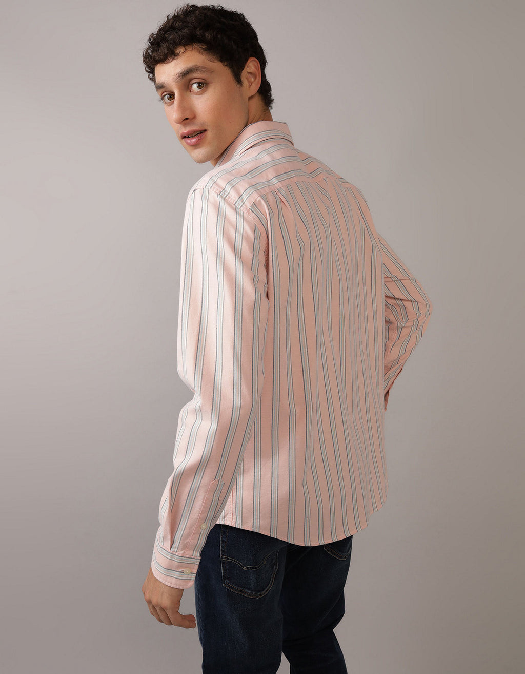 Camisa AE Slim fit Everyday - Naranja 0150_2103_807_ob