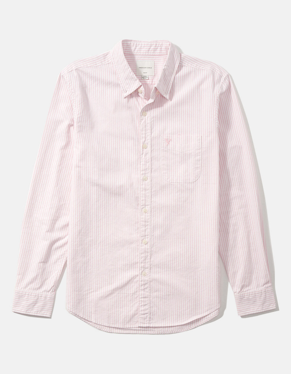 Camisa Slim de Rayas Manga Larga Hombre AE - Rosa 0153_2103_610_f