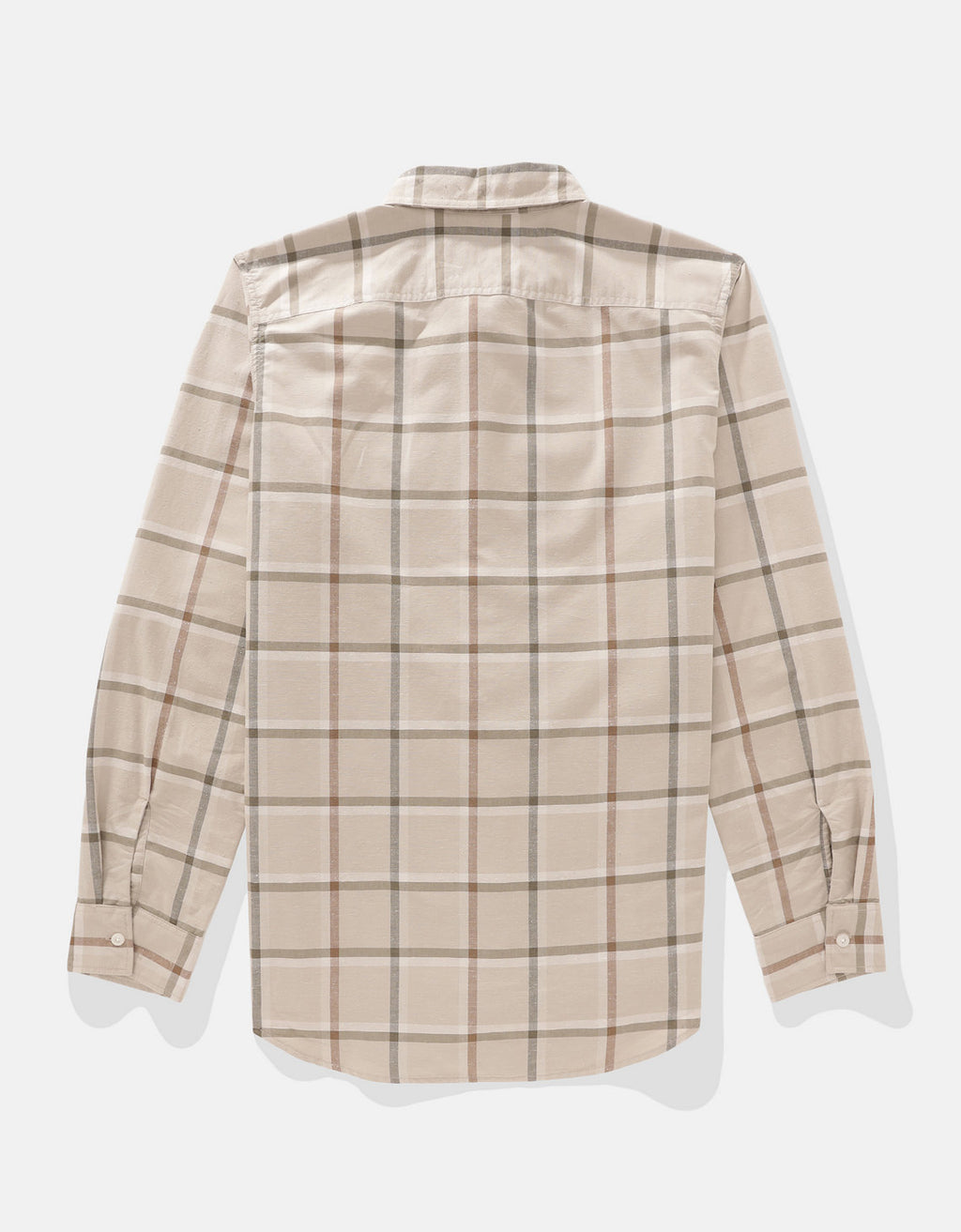 Camisa de Cuadros Manga Larga Hombre AE - Caqui 0153_2642_204_b