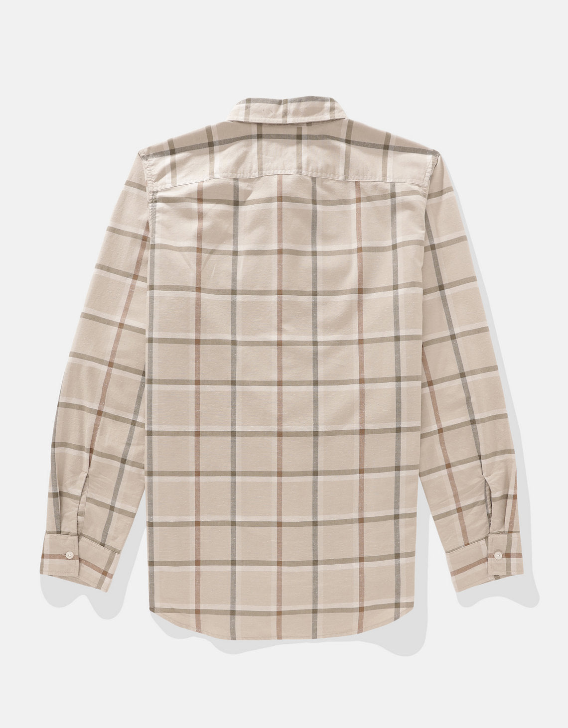 Camisa de Cuadros Manga Larga Hombre AE - Caqui 0153_2642_204_b