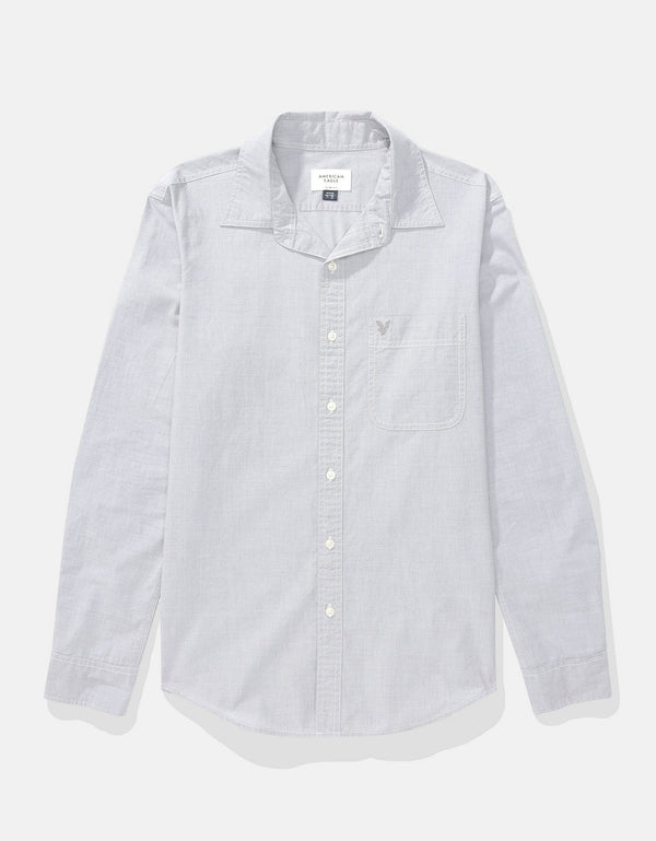 Camisa Everyday Slim Fit Manga Larga Ae - Gris