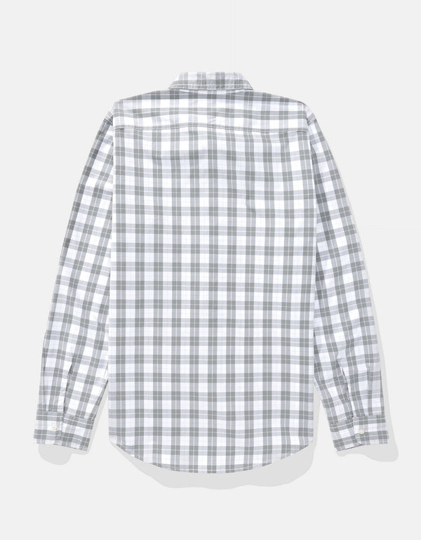 Camisa Everyday Slim Fit Manga Larga Ae - Gris