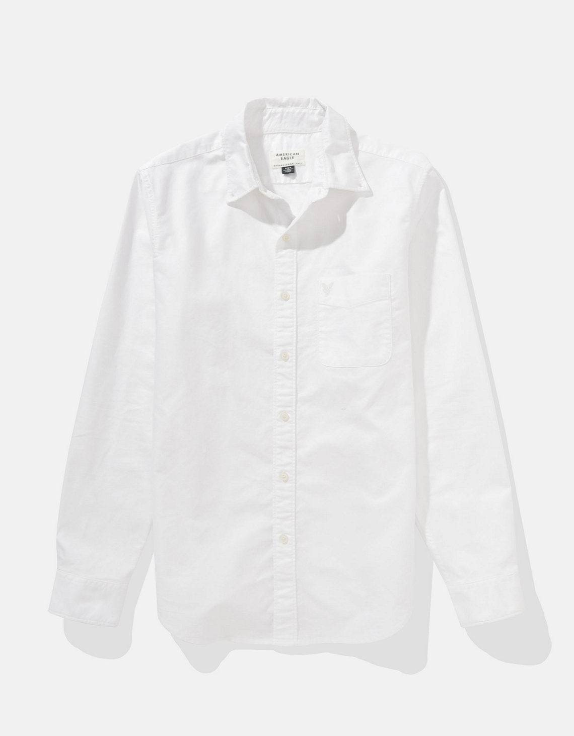 Camisa Everyday Slim Fit Manga Larga Ae - Blanco 0153_2722_100_f
