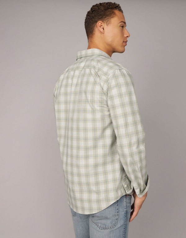 Camisa Everyday Slim Fit Manga Larga Ae - Verde