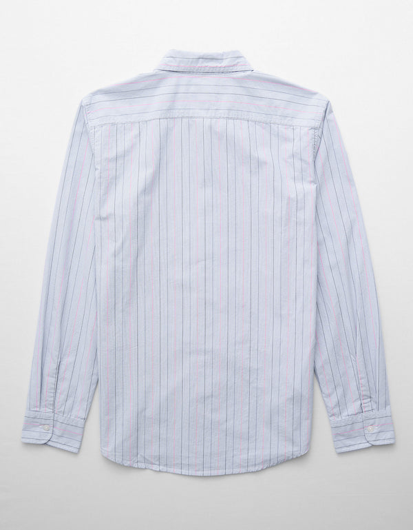 Camisa Everyday Slim Fit Manga Larga Ae - Azul
