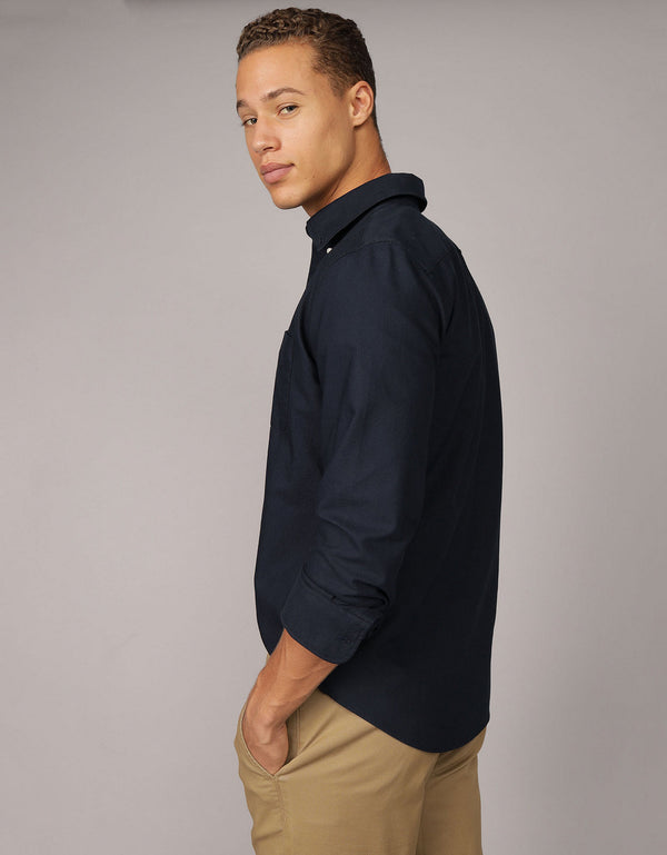 Camisa Everyday Slim Fit Manga Larga Ae - Azul