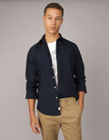 Camisa Everyday Slim Fit Manga Larga Ae - Azul 0153_2722_410_of