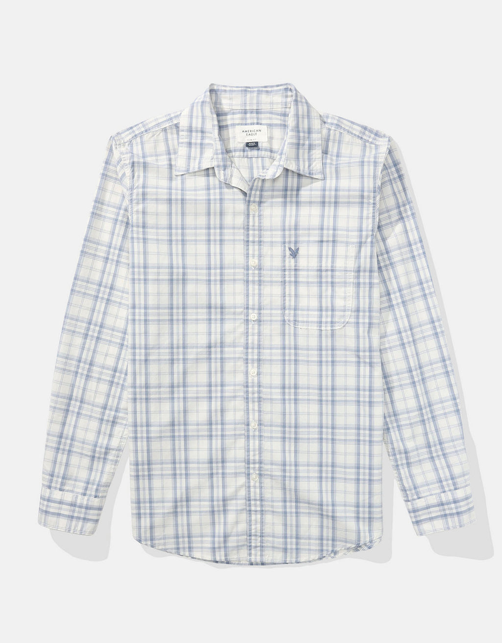 Camisa Everyday Slim Fit Manga Larga Ae - Azul 0153_2722_491_f