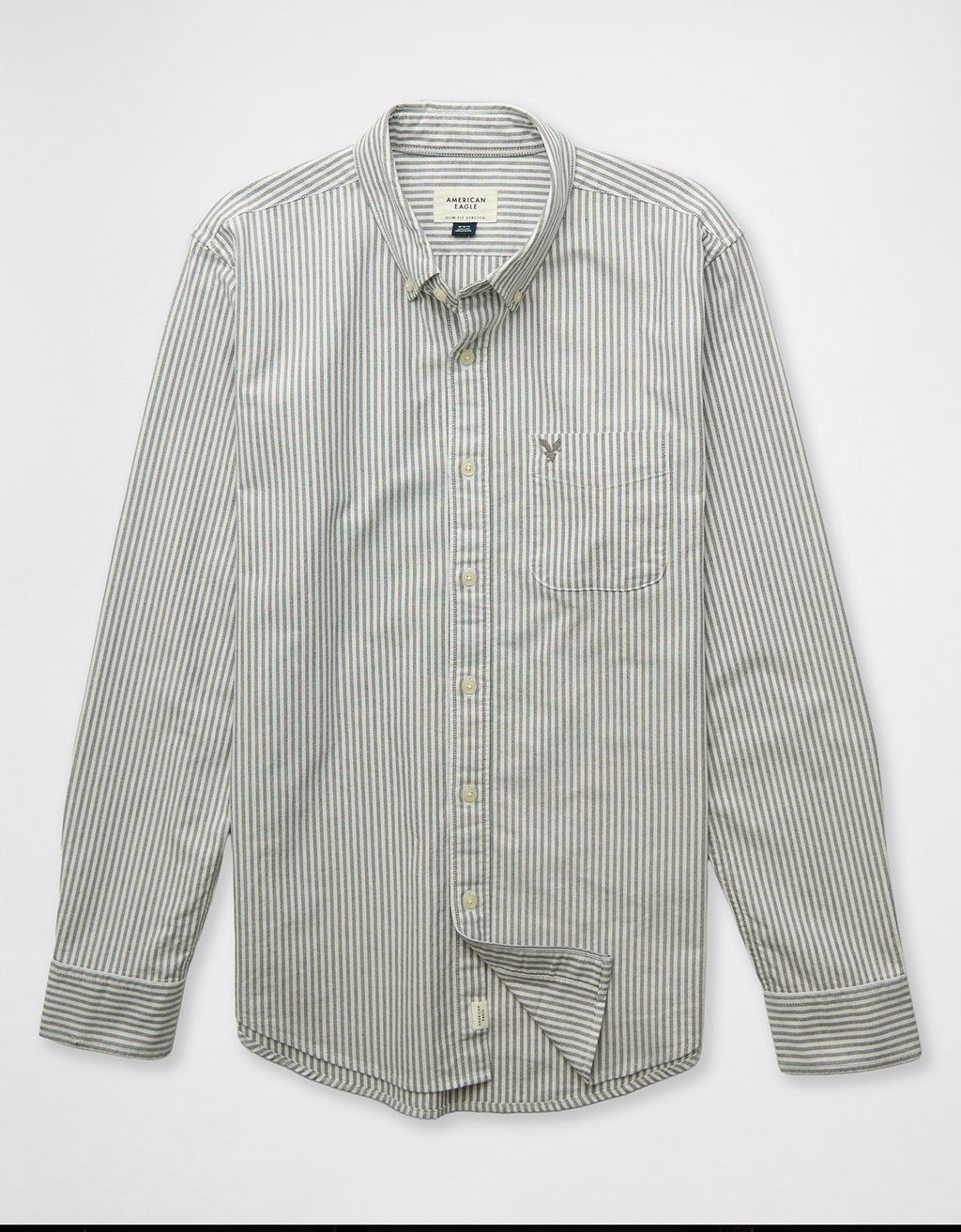 Camisa de Oxford Slim Fit Everyday Ae - Negro 0153_2830_022_f
