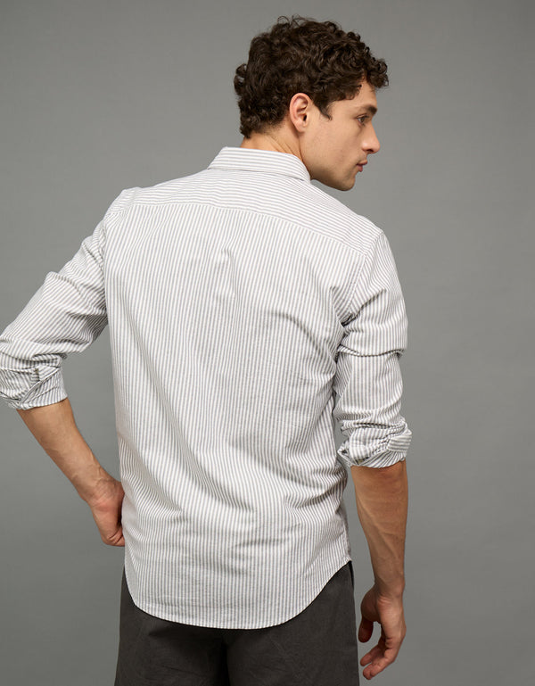 Camisa de Oxford Slim Fit Everyday Ae - Negro