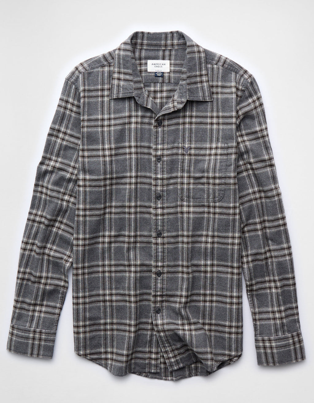Camisa Slim Fit Everyday Ae - Gris 0153_3004_006_f