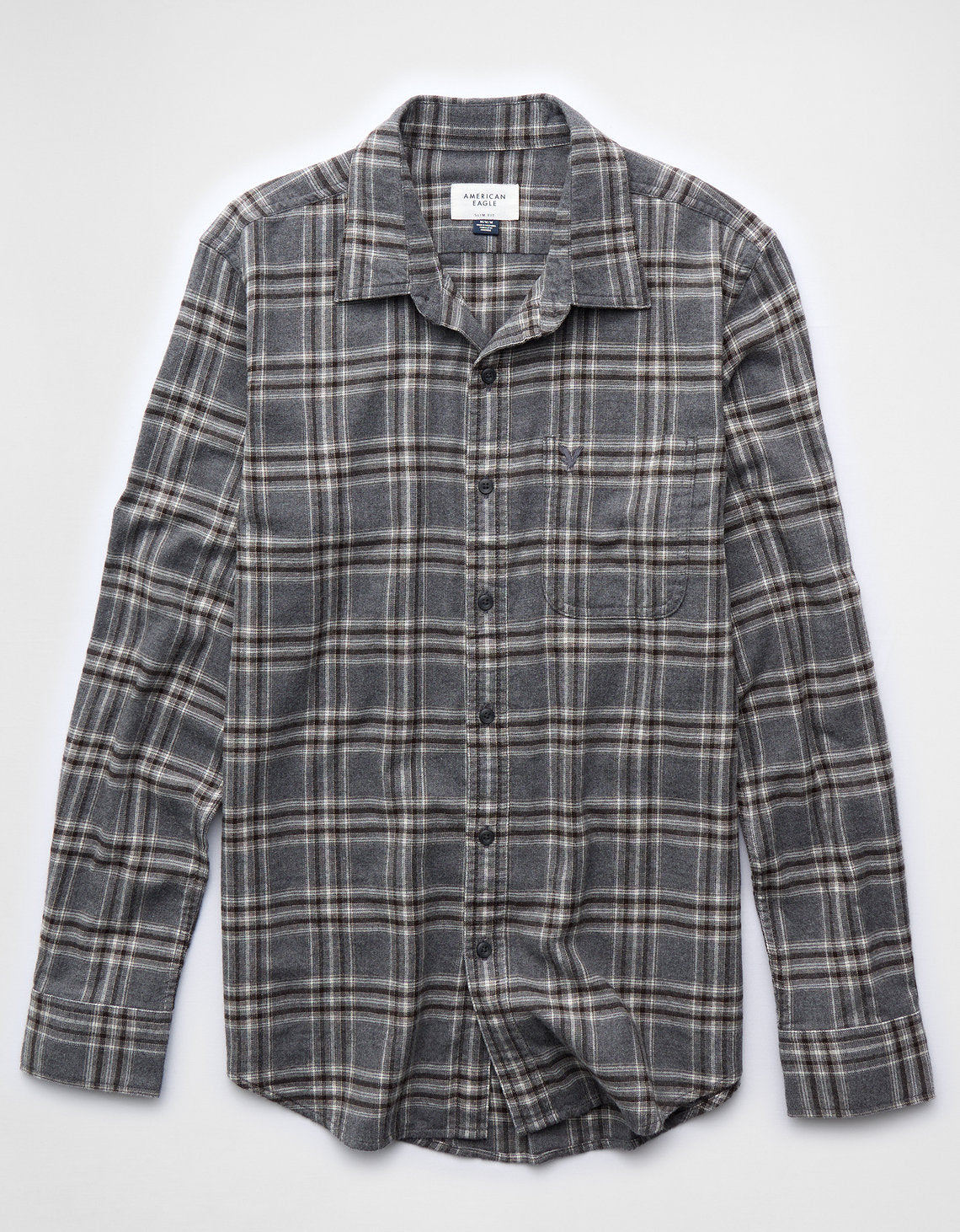 Camisa Slim Fit Everyday Ae - Gris 0153_3004_006_f
