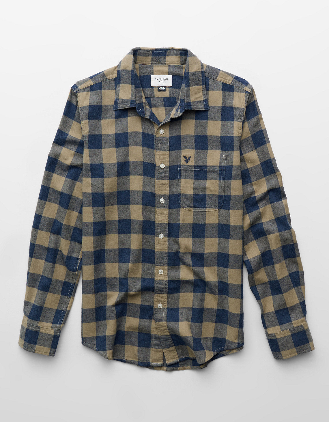 Camisa Slim Fit Everyday Ae - Caqui 0153_3004_212_f