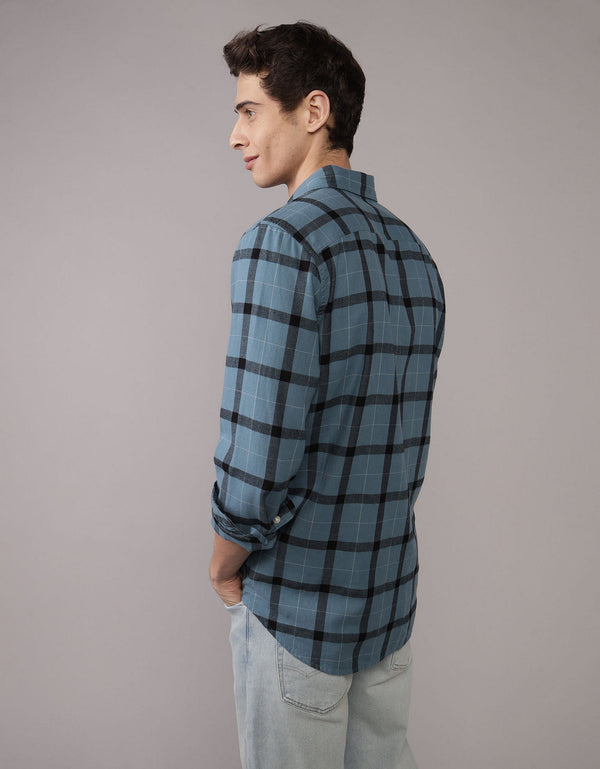 Camisa Slim Fit Everyday Ae - Azul