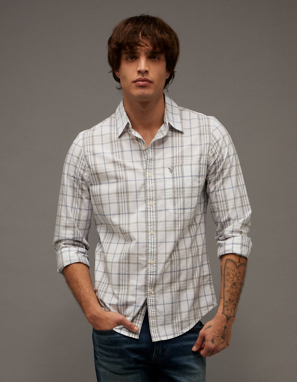 Camisa de Oxford Abotonada Ae - Generico 0153_3016_082_of