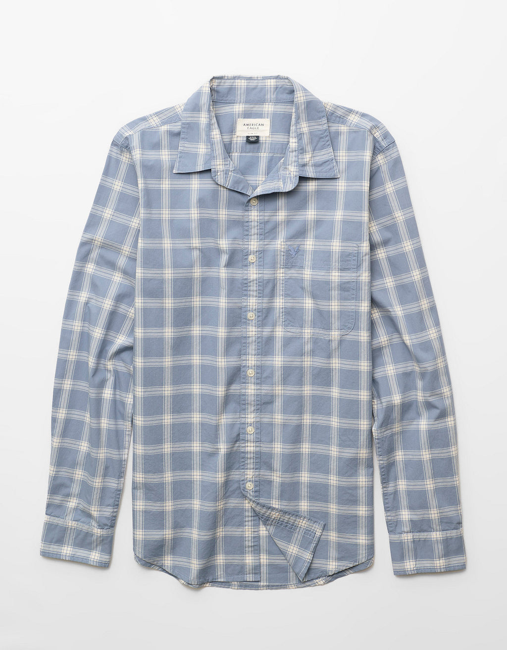 Camisa de Oxford Abotonada Ae - Azul 0153_3016_407_f