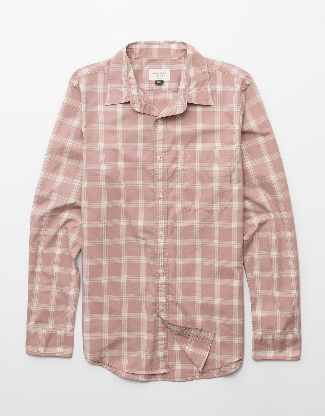 Camisa de Oxford Abotonada Ae - Rojo 0153_3016_697_f