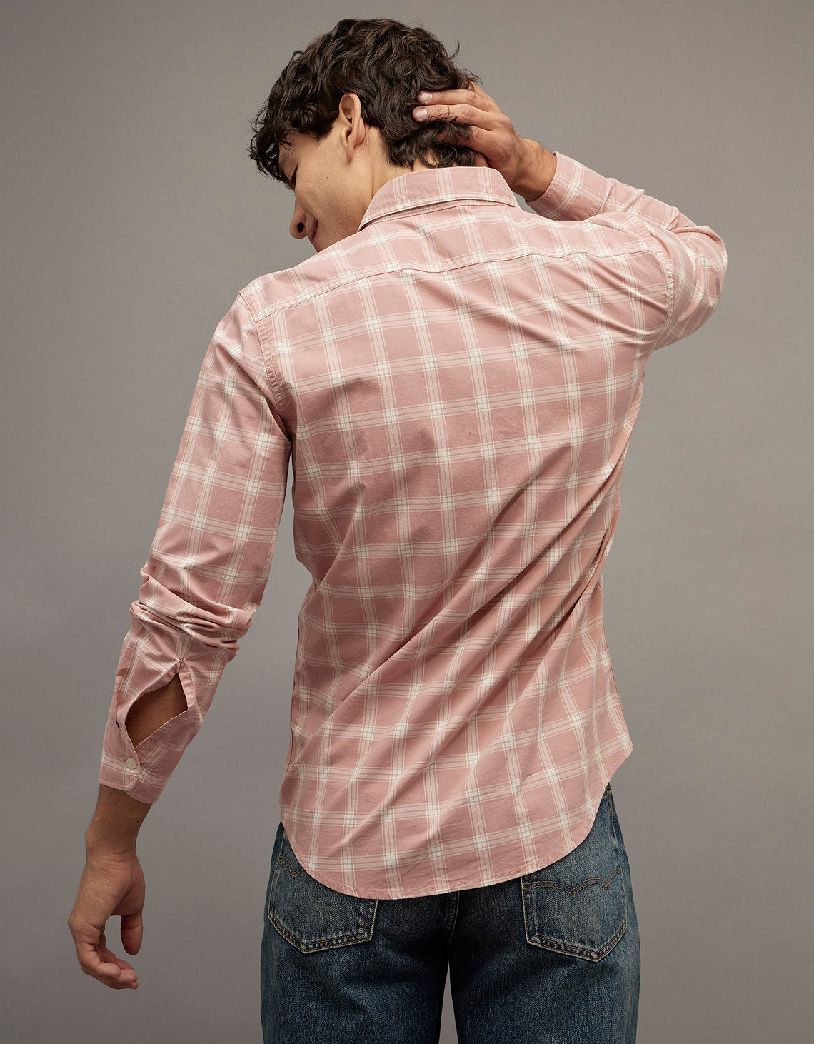 Camisa de Oxford Abotonada Ae - Rojo 0153_3016_697_ob