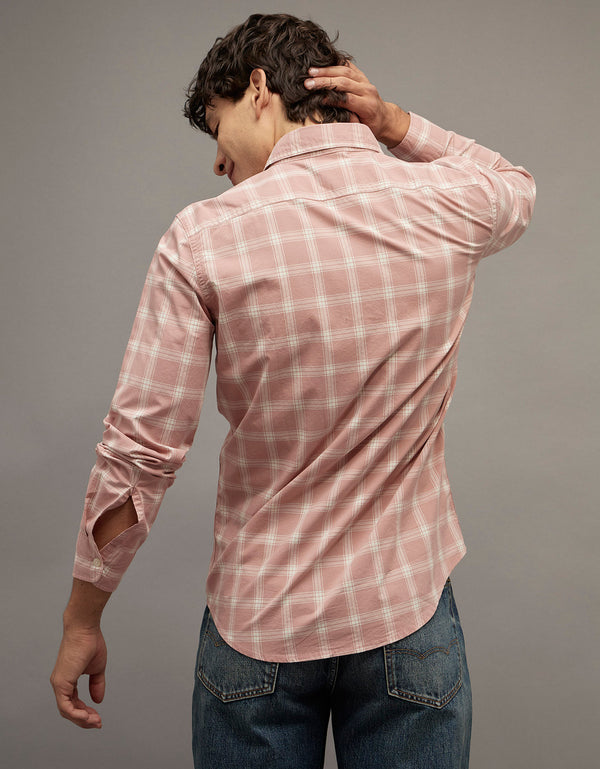 Camisa de Oxford Abotonada Ae - Rojo