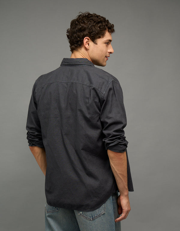 Camisa de Lino con Botones Ae - Generico