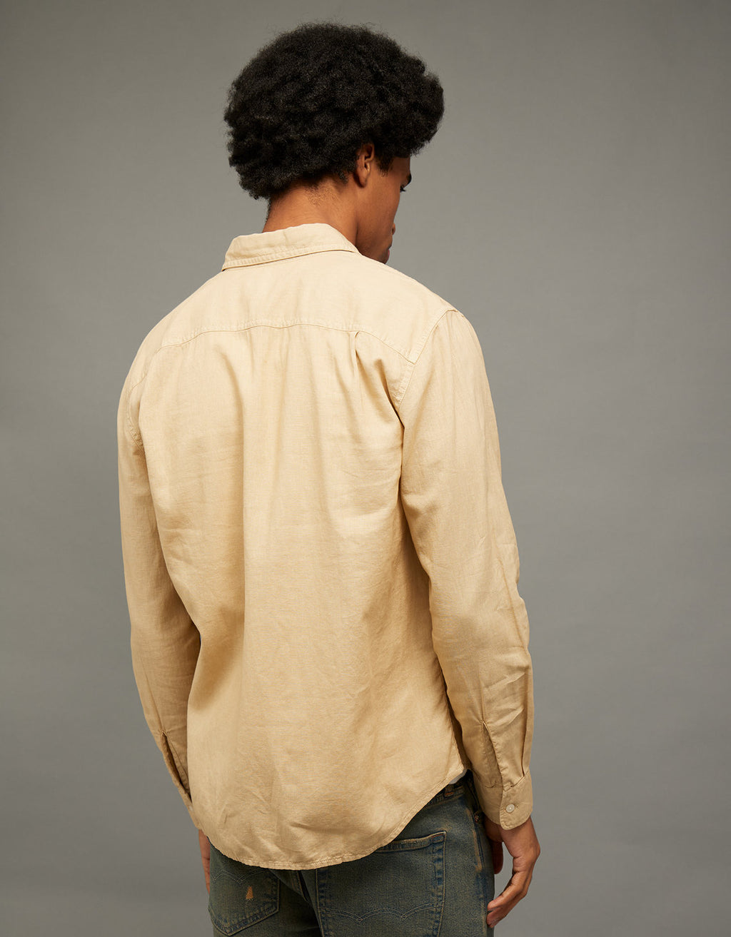 Camisa de Lino con Botones Ae - Generico 0153_3024_153_ob