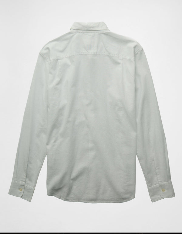 Camisa de Lino con Botones Ae - Blanco